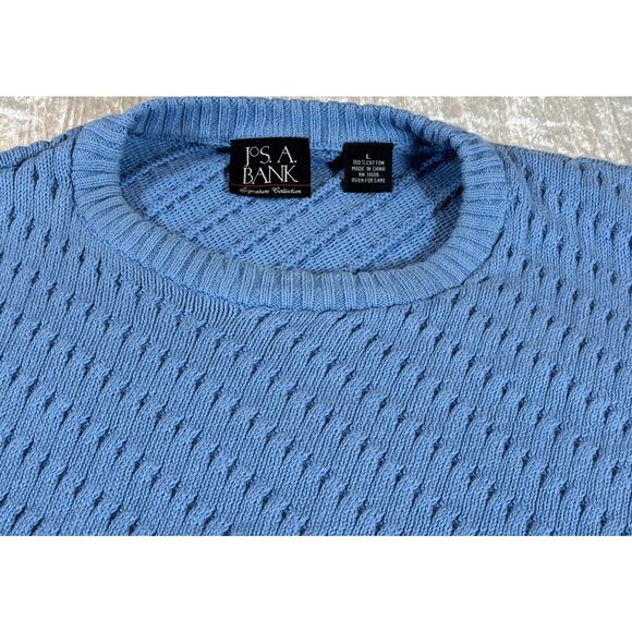 Men's Jo S.A. Bank Signature Collection Crewneck Sweater, Large, Medium Blue - Picture 2 of 6